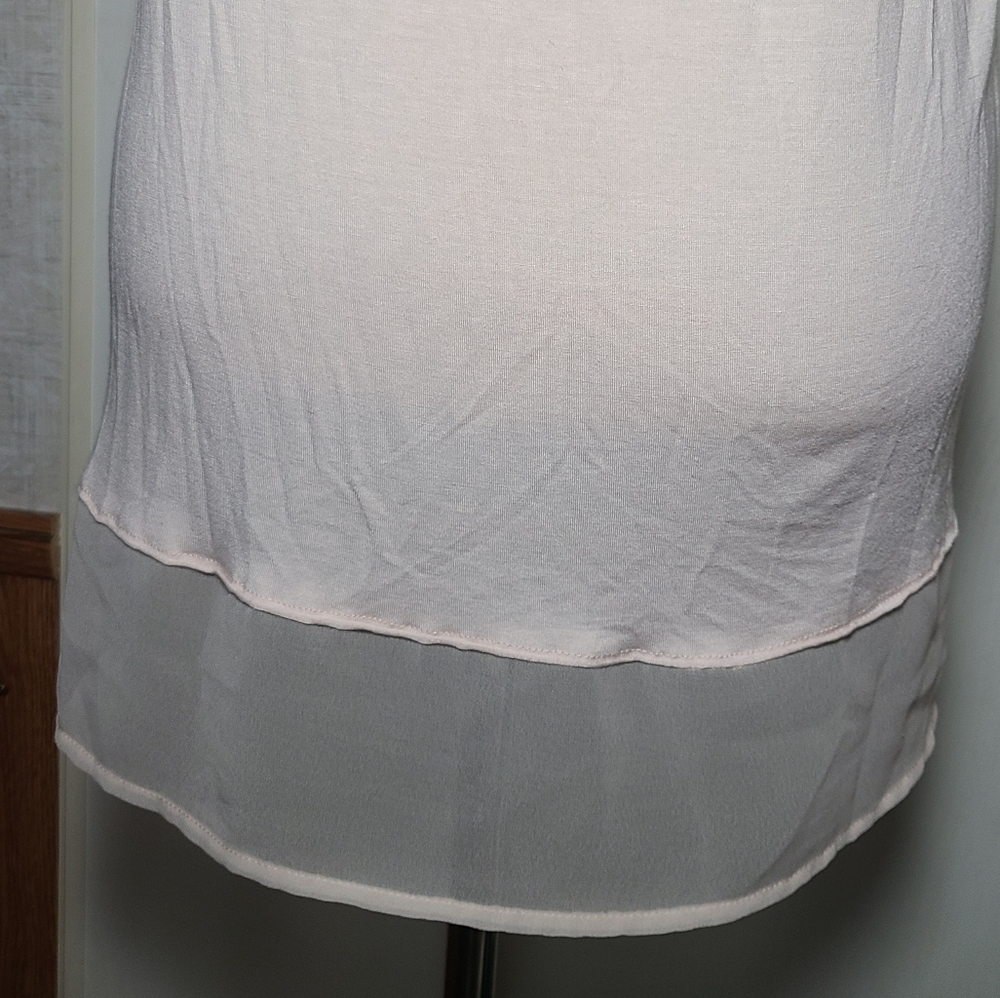 🌸 Anthro Bordeaux Pink Chiffon Tank - Picture 7 of 16